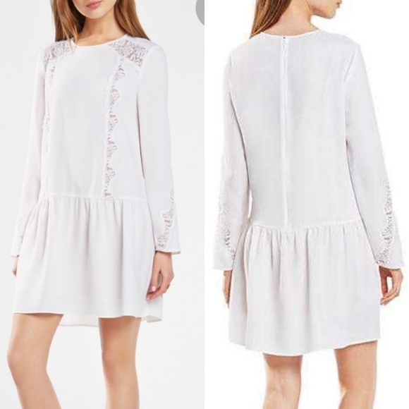 🎉Host Pick 🎉 BCBGMAXAZRIA Jayn Lace-Trim Dress - Picture 1 of 7